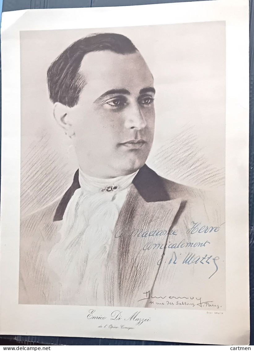 OPERA ENRICO DI MAZZEI PHOTO GRAVURES DEDICACEES PROGRAMME MUSIQUE RECITAL BIOGRAPHIE - Autogramme