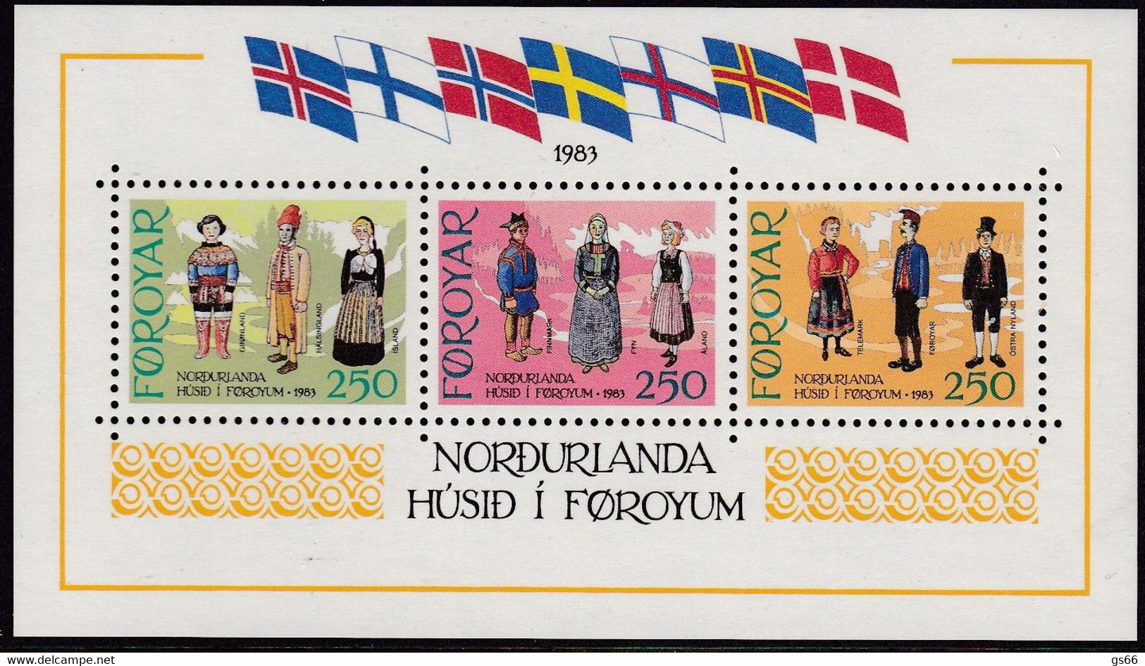 Färöer, 1983,  90/92 Block 1,  MNH **, „Haus Des Nordens“, - Faeroër