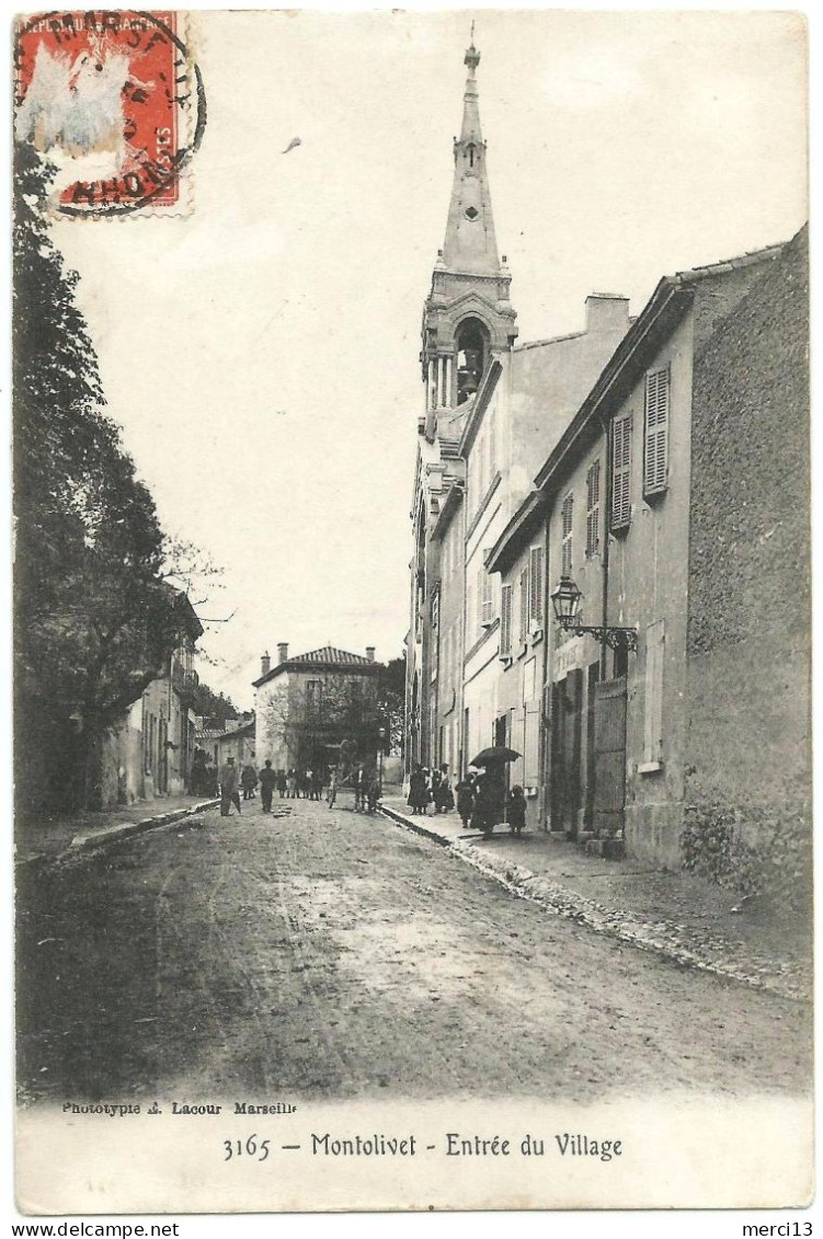 MONTOLIVET (13) – Entrée Du Village. Editeur Lacour, N° 3165. - Saint Barnabé, Saint Julien, Montolivet