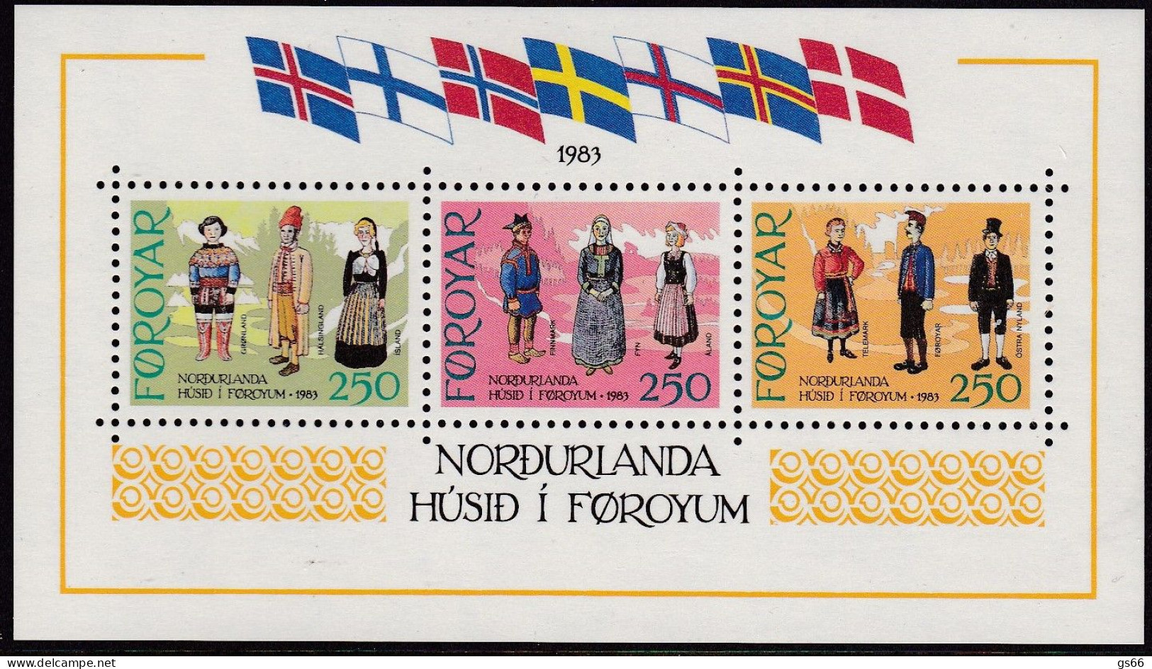 Färöer, 1983,  90/92 Block 1,  MNH **, „Haus Des Nordens“, - Färöer Inseln