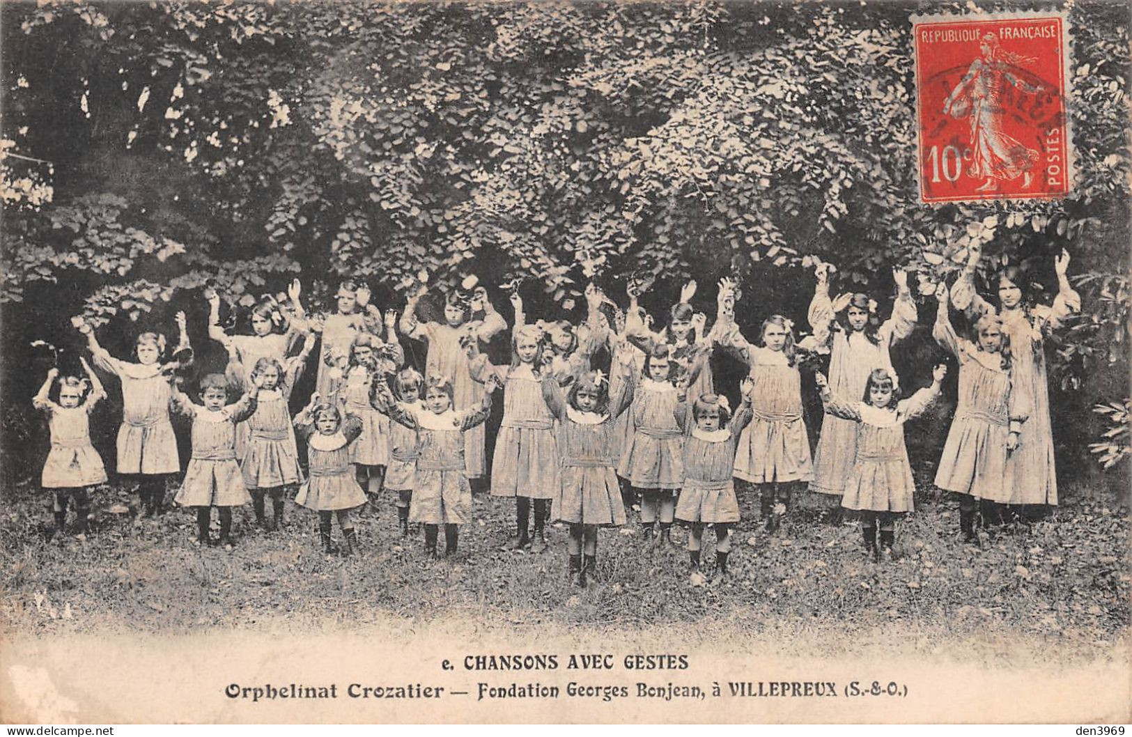 VILLEPREUX (Yvelines) - Chansons Avec Gestes - Orphelinat Crozatier - Fondation Georges Bonjean - Voyagé 1914 (2 Scans) - Villepreux