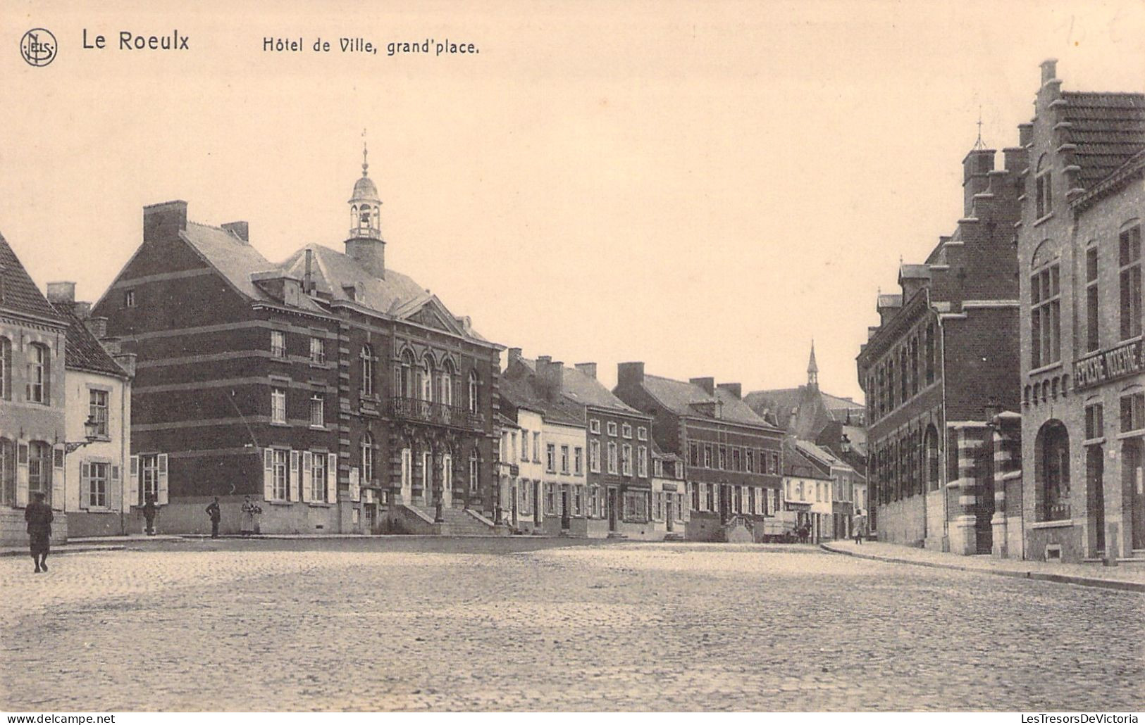 BELGIQUE - Le Roeulx - Hotel De Ville - Grand Place - Carte Postale Ancienne - Le Roeulx