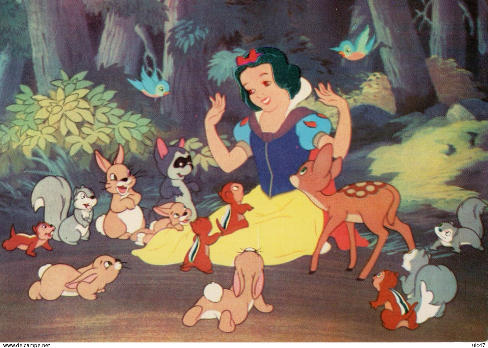 - WALT DISNEY  - BLANCHE NEIGE. - 6 cartes scannées -