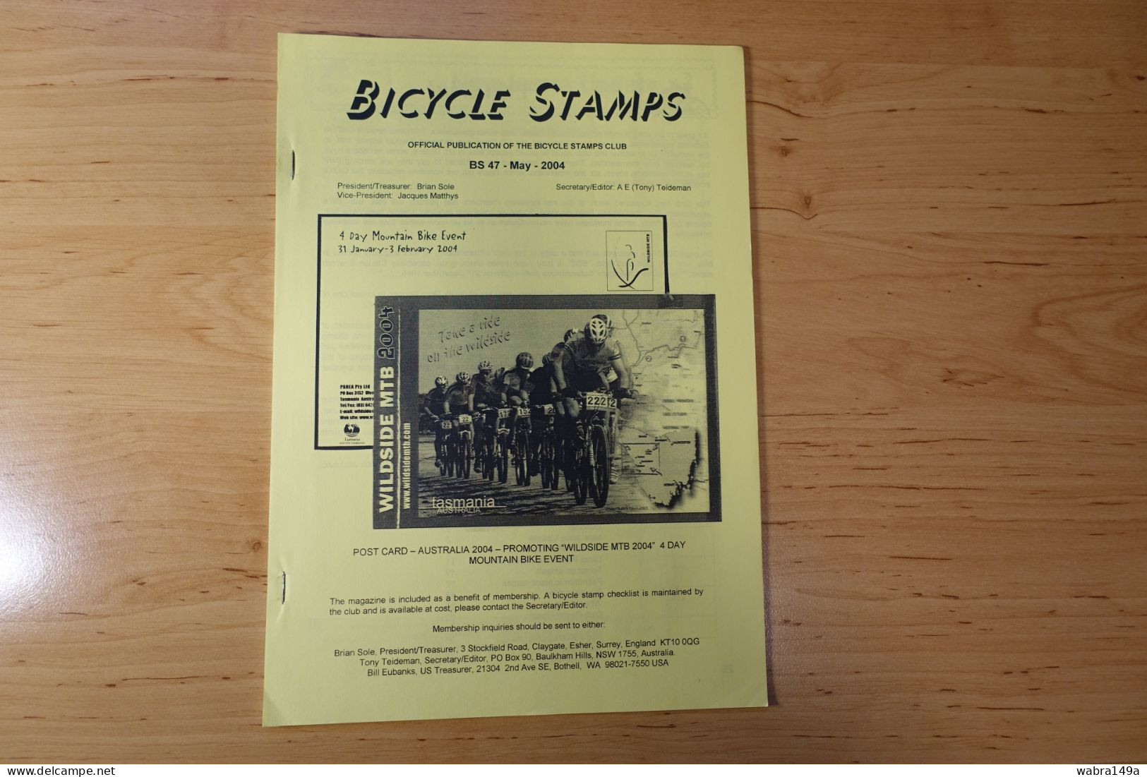 Bicycle Stamps Publication BS 47,  May 2004 Velo Bicyclette Fahrrad - English
