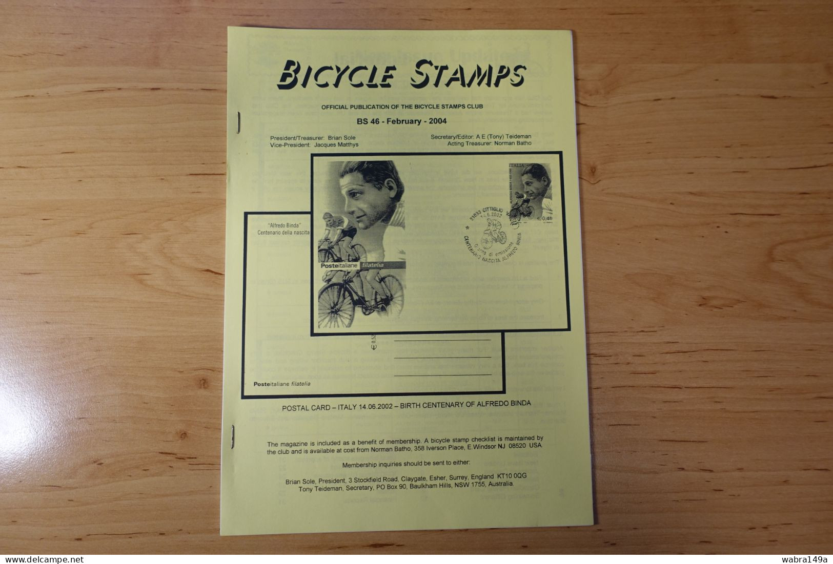 Bicycle Stamps Publication BS 46,  February 2004 Velo Bicyclette Fahrrad - English