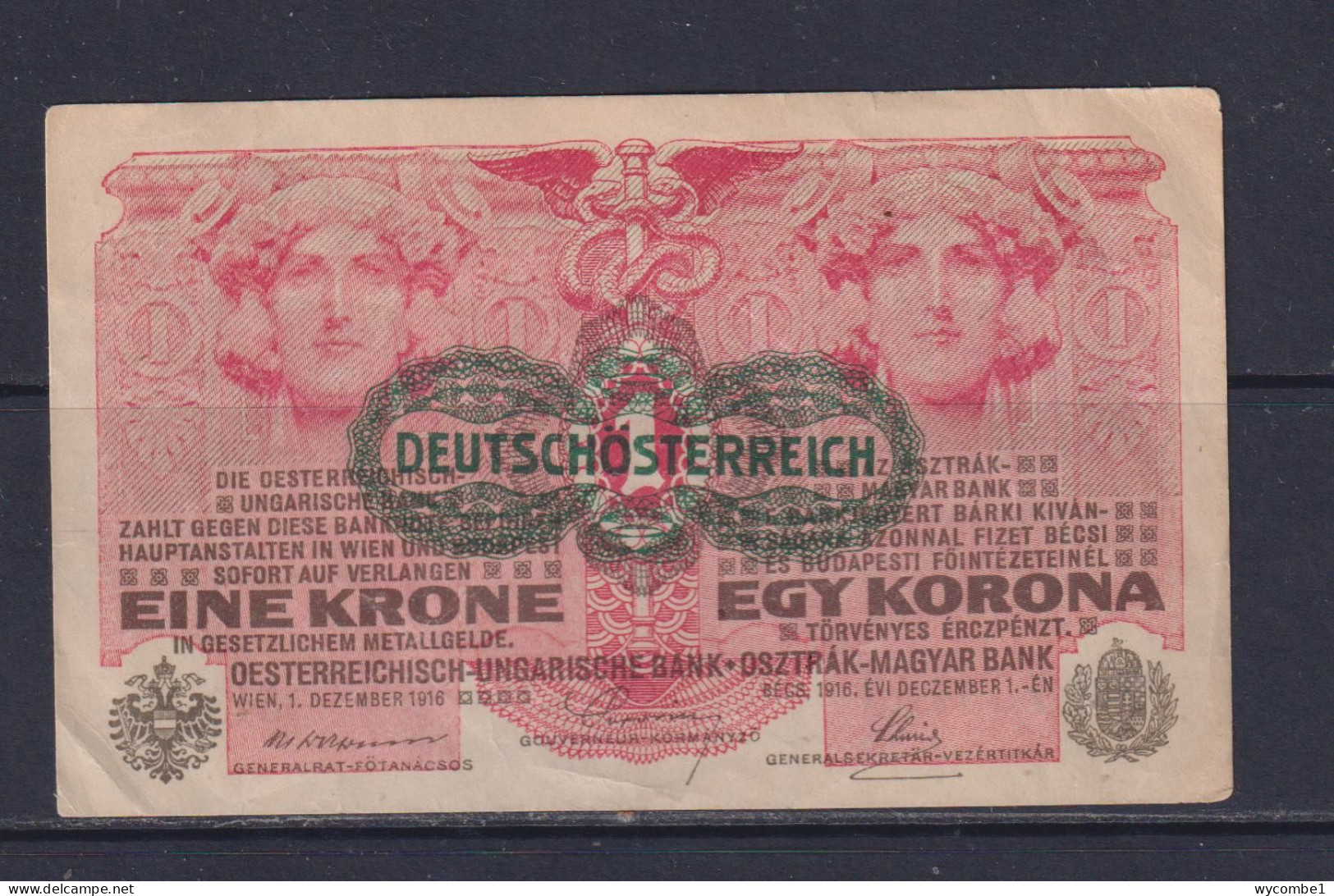 AUSTRIA - 1916 1 Krone Circulated Banknote - Oesterreich