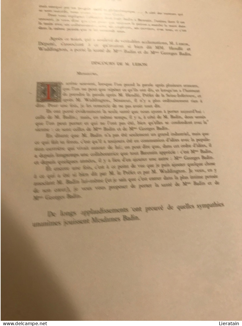 BARENTIN - Hommage à M.Auguste BADIN - rare publication 1897-1898