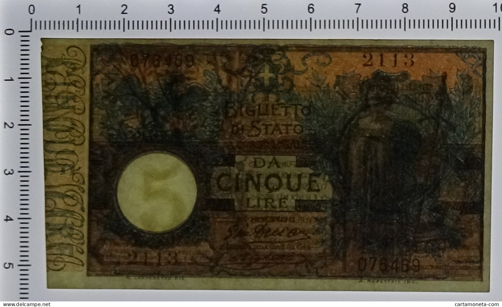 5 LIRE BIGLIETTO DI STATO VITTORIO EMANUELE III FLOREALE 05/11/1914 BB/SPL - Regno D'Italia – Autres