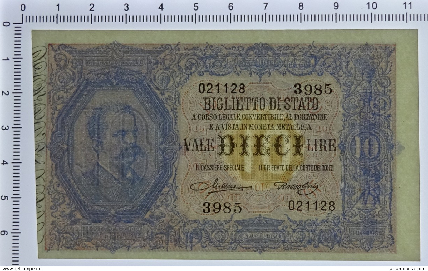 10 LIRE BIGLIETTO DI STATO EFFIGE UMBERTO I 19/05/1923 SUP+ - Andere