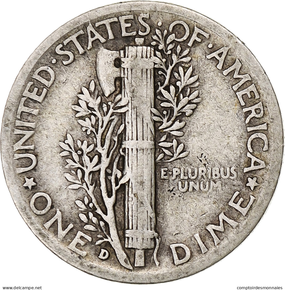 États-Unis, Dime, Mercury Dime, 1942, Denver, Argent, TB+, KM:140 - 1916-1945: Mercury (Mercure)