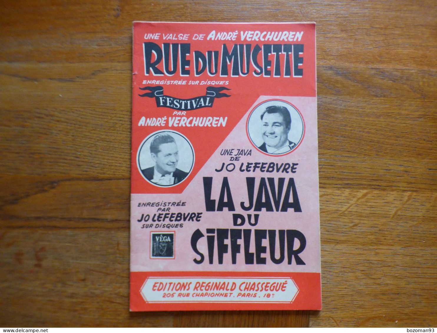 RUE DU MUSETTE ( ANDRE VERCHUREN ) LA JAVA DU SIFFLEUR ( JO LEFEBVRE ) - Autres & Non Classés