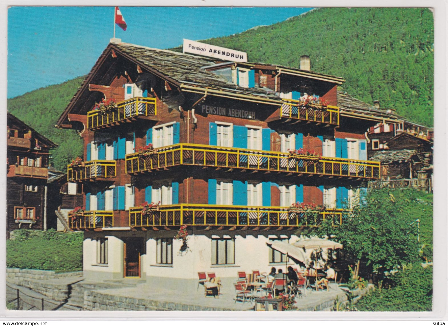 Grächen, Pension ABENDRUH, S. Brigger-Schnydrig, Belebt.  10 X 15 - Grächen