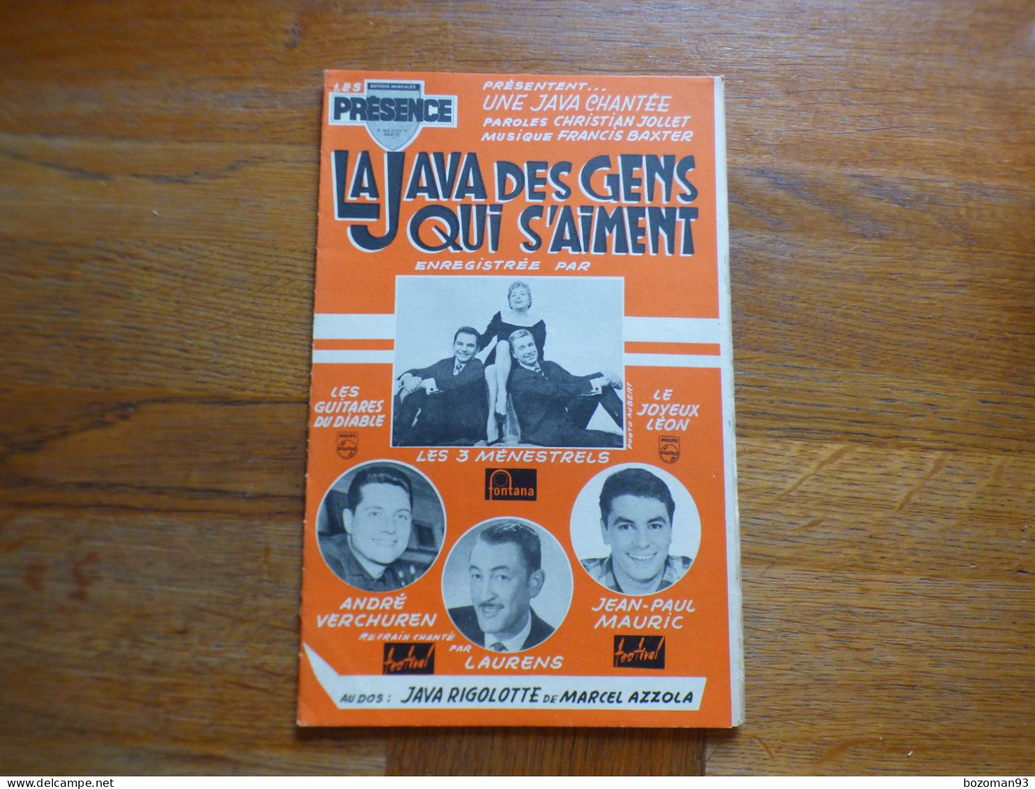 LA JAVA DES GENS QUI S'AIMENT  ( ANDRE VERCHUREN ) JAVA RIGOLOTTE ( MARCEL AZZOLA ) - Altri & Non Classificati