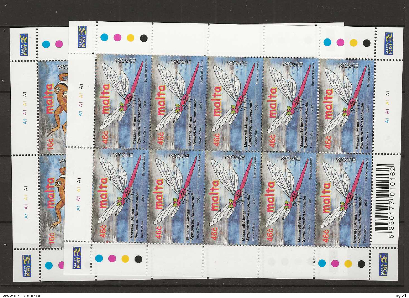 2001 MNH Malta Sheets Postfris** - 2001