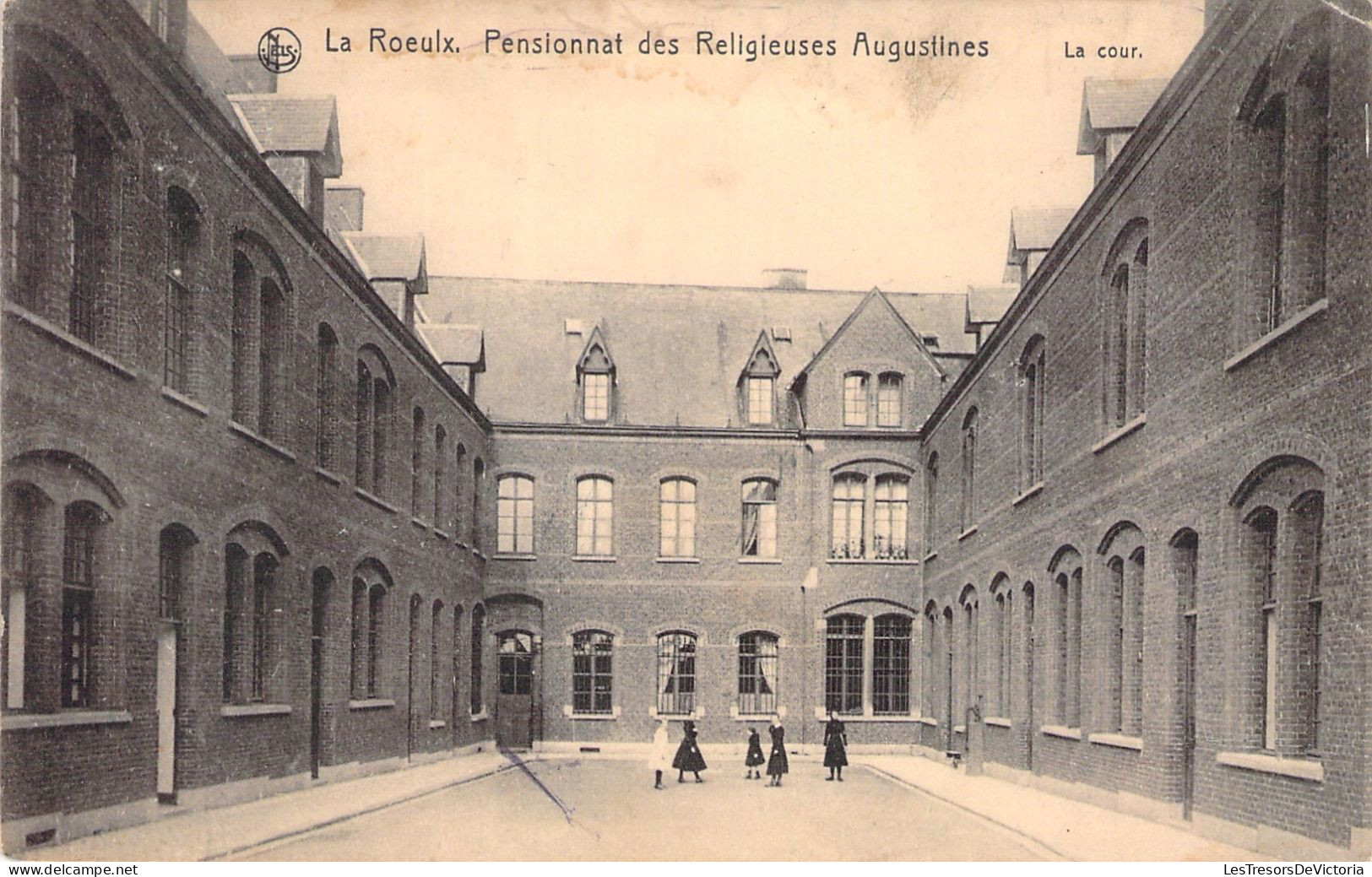 BELGIQUE - La Roeulx - Pensionnat Des Religieuses Augustines - La Cour - Carte Postale Ancienne - Le Roeulx