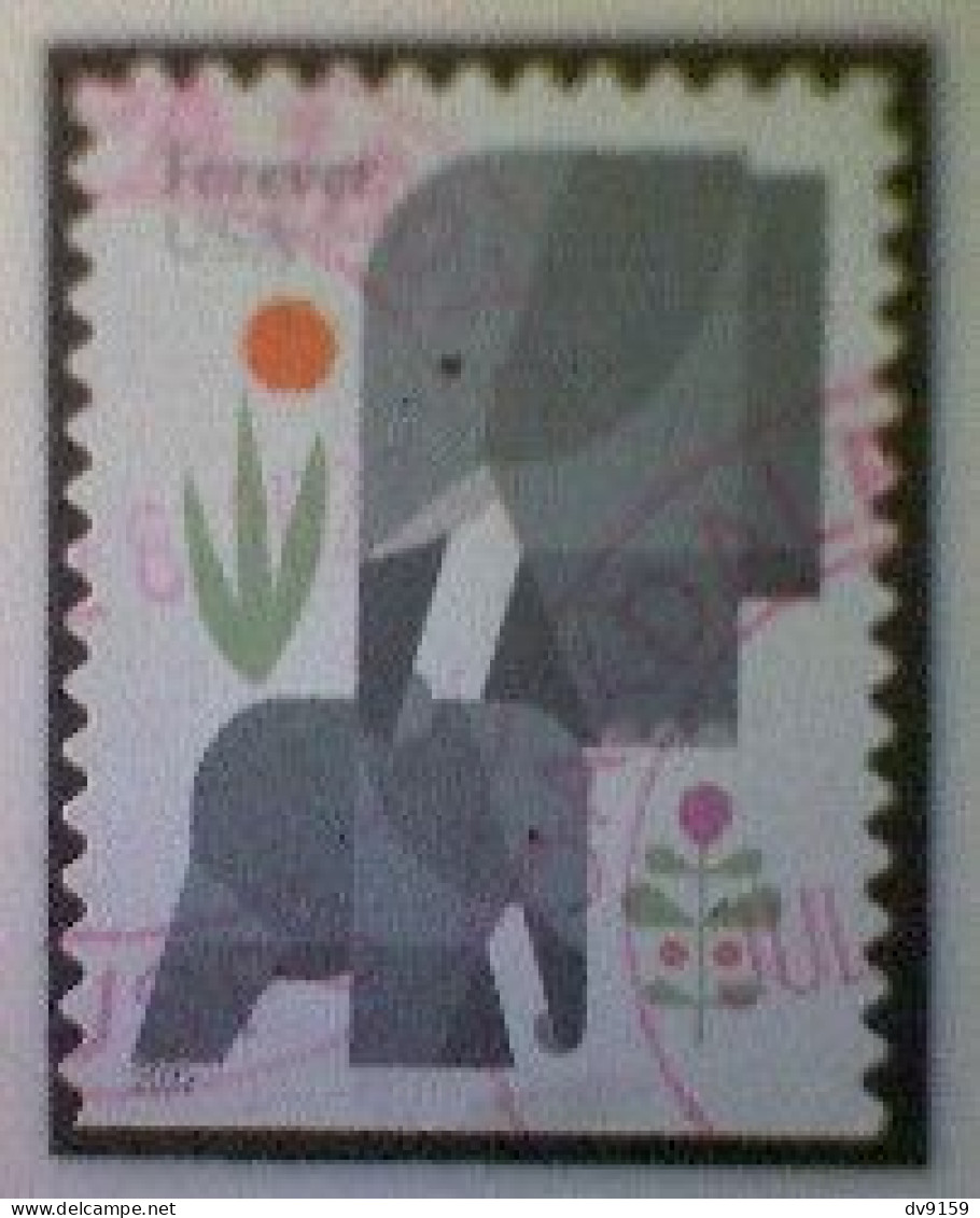 United States, Scott #5714, Used(o) Booklet, 2022, Elephants, (60¢) Forever - Used Stamps