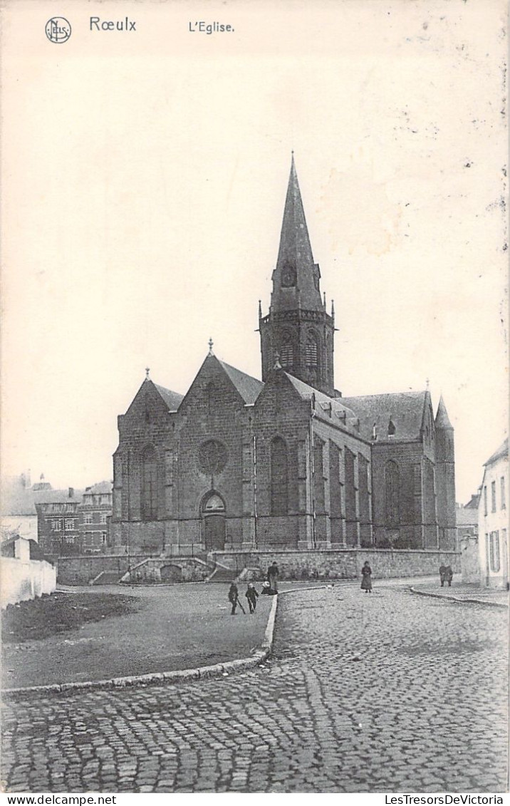 BELGIQUE - Le Roeulx - L'eglise - Carte Postale Ancienne - Le Roeulx