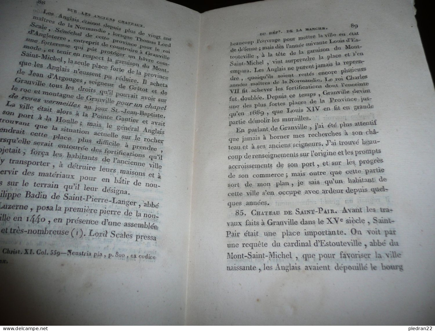 MEMOIRES DES ANTIQUAIRES DE NORMANDIE RECHERCHES SUR LE MONT ST. MICHEL GERVILLE DEPARTEMENT DE L'EURE LE PROVOST 1827 ? - Normandie