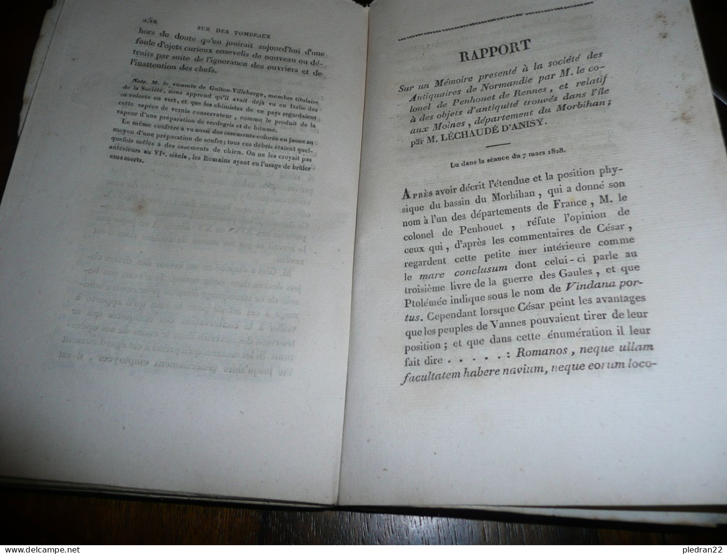 MEMOIRES DES ANTIQUAIRES DE NORMANDIE RECHERCHES SUR LE MONT ST. MICHEL GERVILLE DEPARTEMENT DE L'EURE LE PROVOST 1827 ?