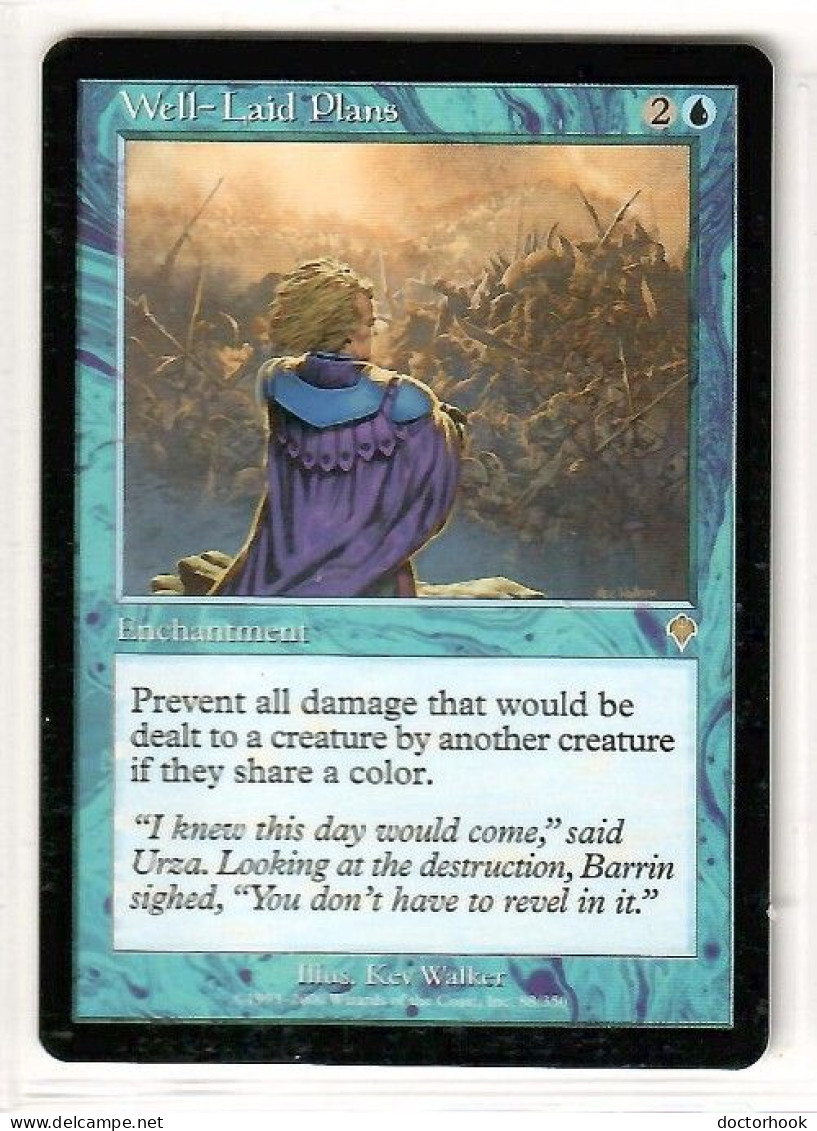 MAGIC The GATHERING  "Well-Laid Plans"---INVASION (MTG--161-4) - Blue Cards