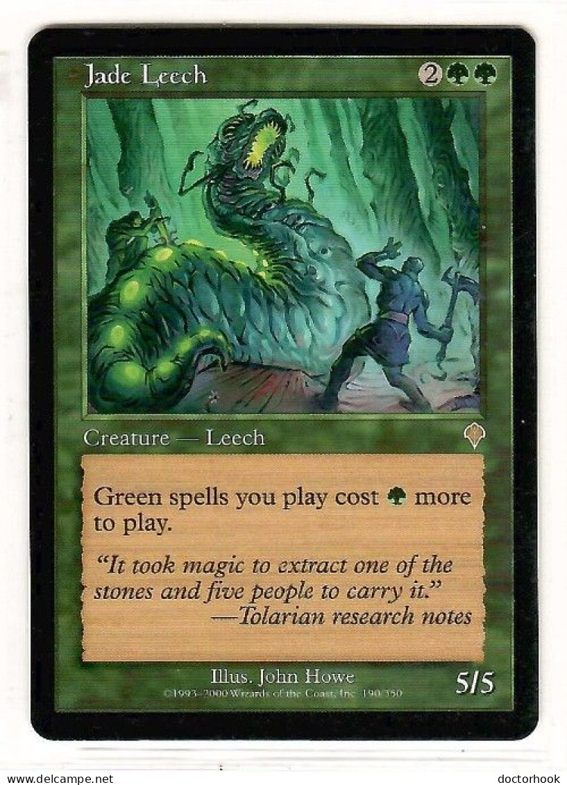 MAGIC The GATHERING  "Jade Leech"---INVASION (MTG--161-6) - Green Cards