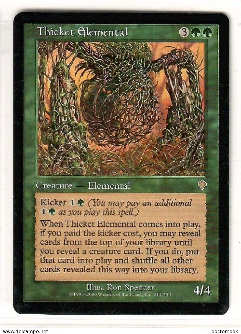 MAGIC The GATHERING  "Thicket Elemental"---INVASION (MTG--161-8) - Green Cards