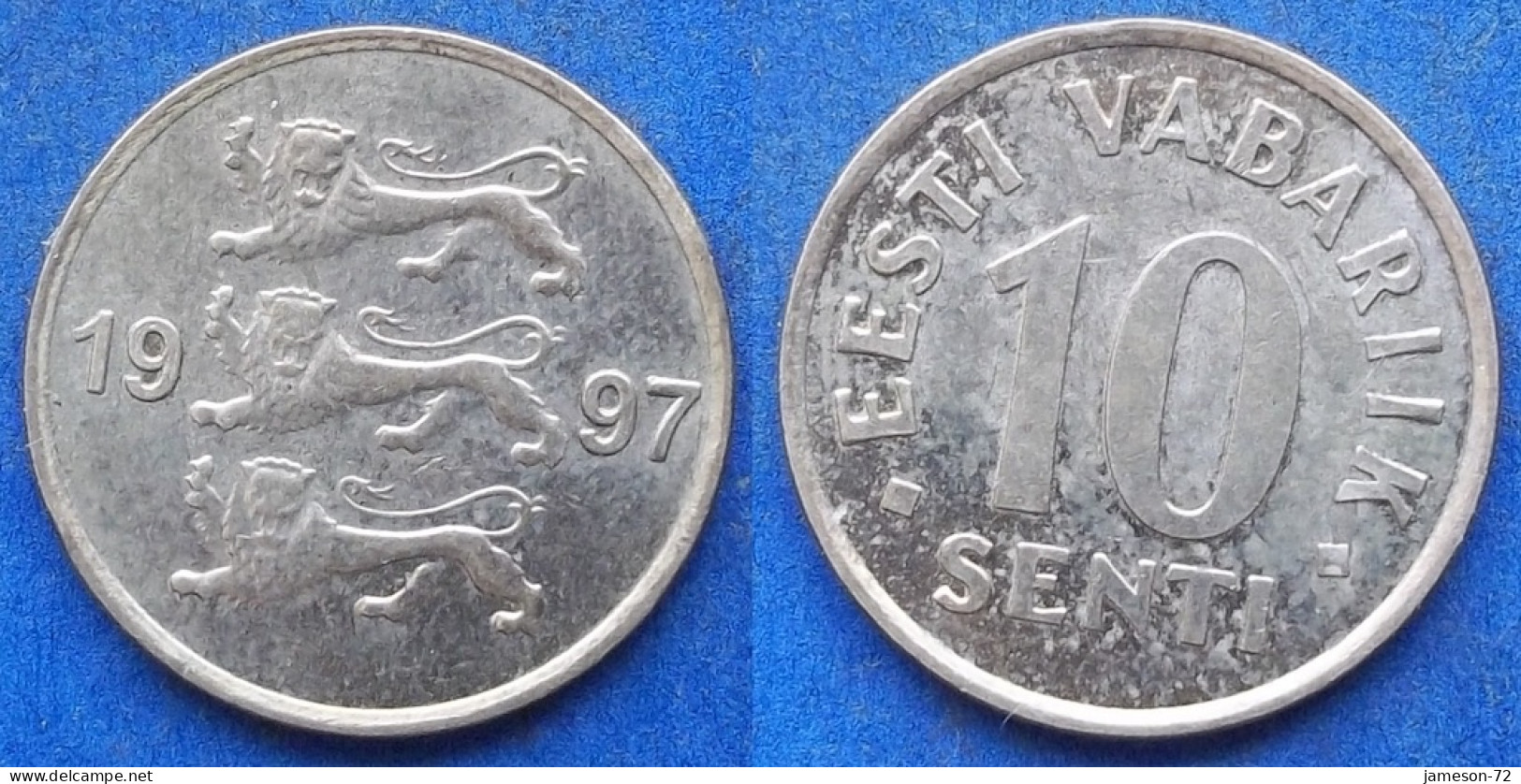 ESTONIA - 10 Senti 1997 KM# 22 Kroon Coinage (1991- 2010) - Edelweiss Coins - Estonie