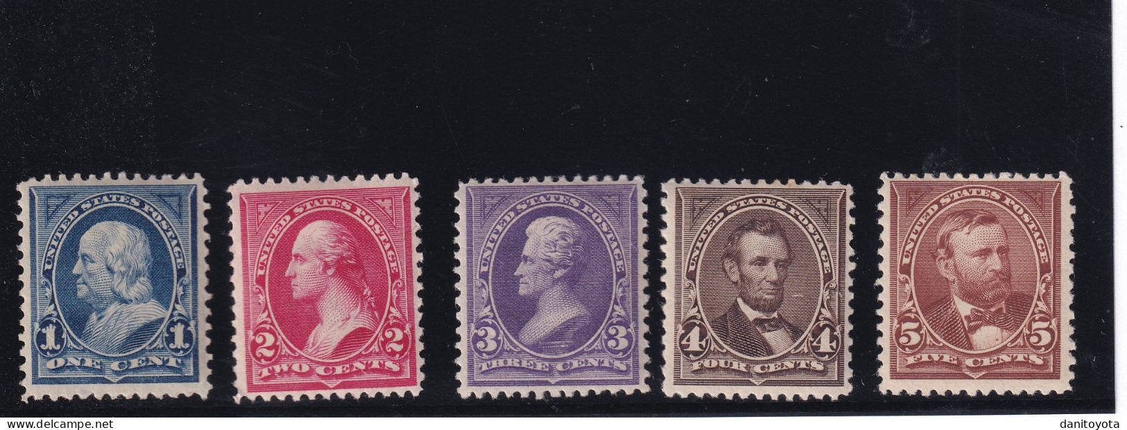 Estados Unidos. Conjunto De Cinco Sellos Clasicos Nuevos Y Con Goma Original - Unused Stamps