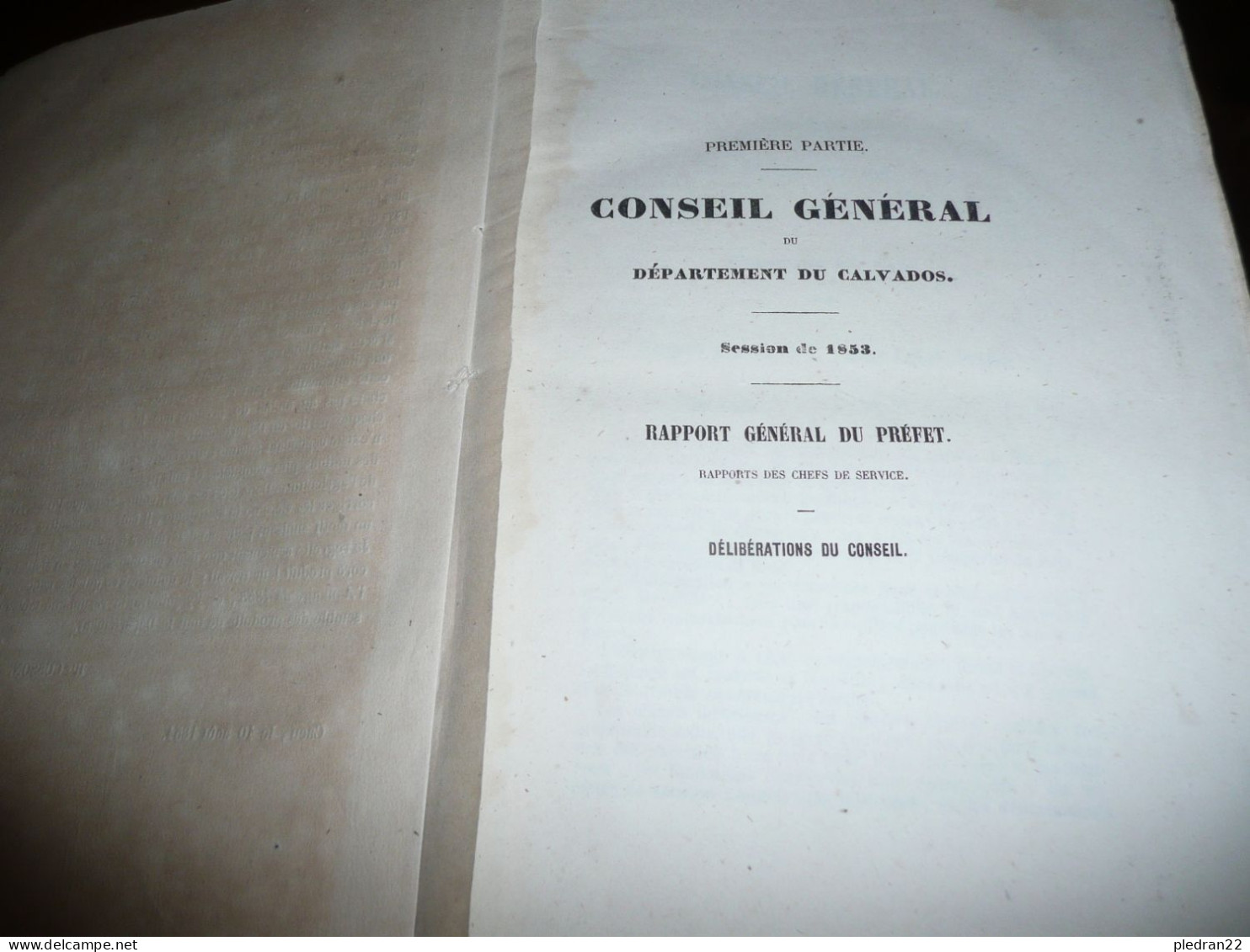 NORMANDIE ANNUAIRE DU DEPARTEMENT DU CALVADOS POUR L'ANNEE 1854 PAGNY IMPRIMEUR BOUCHARD LIBRAIRE A CAEN - Normandie