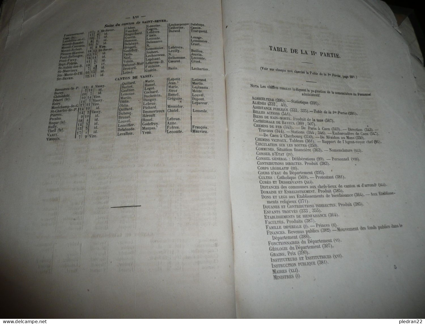 NORMANDIE ANNUAIRE DU DEPARTEMENT DU CALVADOS POUR L'ANNEE 1854 PAGNY IMPRIMEUR BOUCHARD LIBRAIRE A CAEN