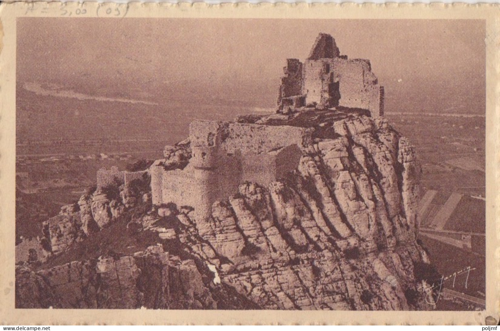 CP (Ruines Du Château De Crussol) Obl Krag Valence Gare Le 17 IV 45 Sur 50c X 3 Dulac N° 685 Pour Lyon - 1944-45 Marianne (Dulac)