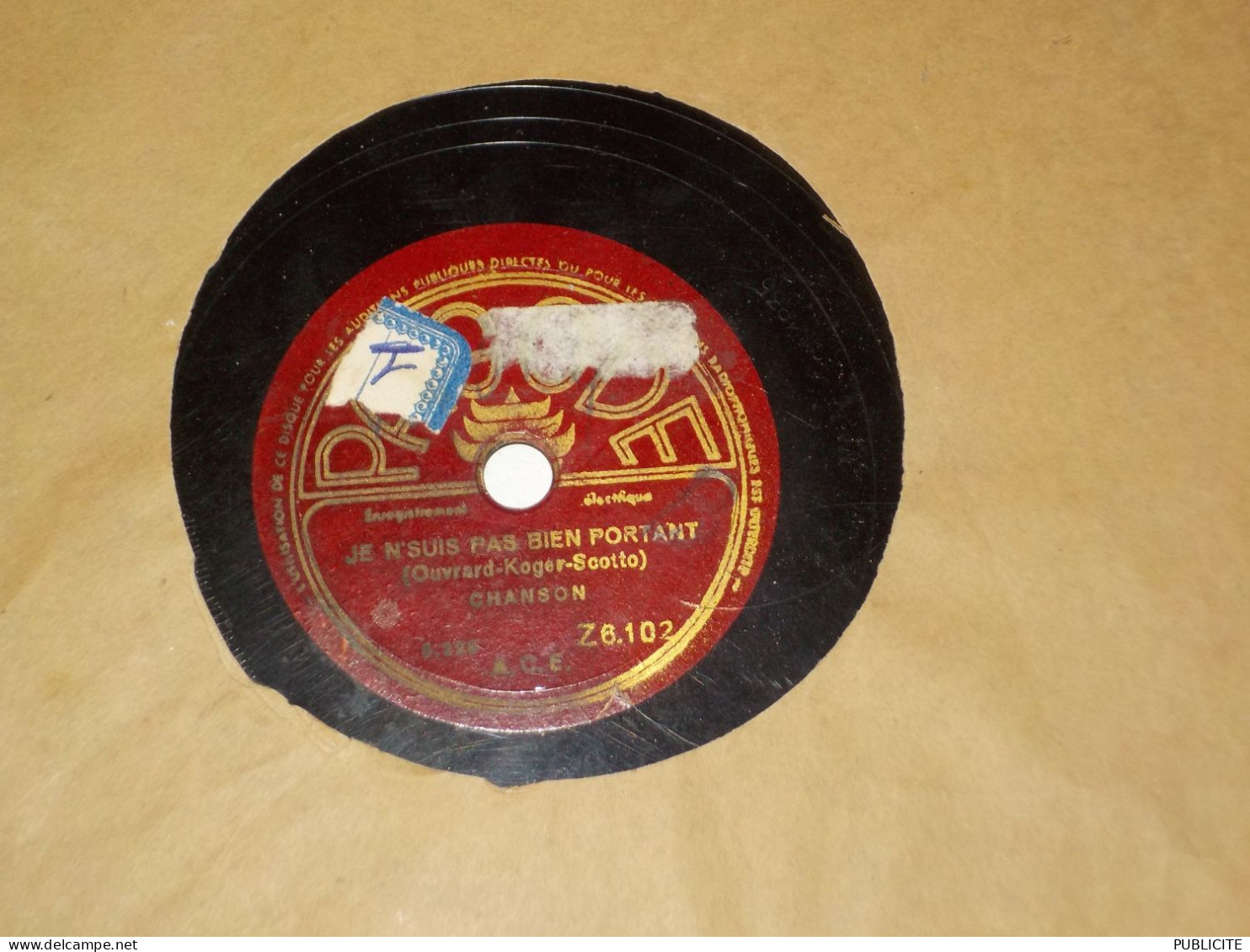 DISQUE 78 TOURS CHANSON PETIT DISQUE PAGODE - 78 Rpm - Schellackplatten