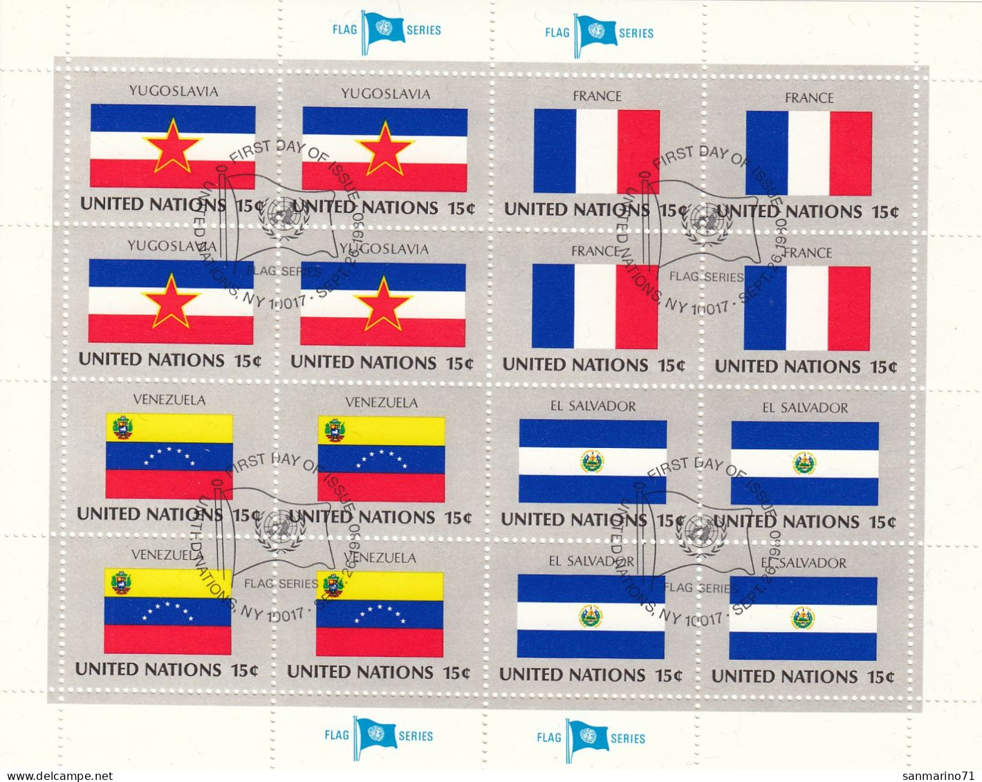 UNITED NATIONS New York 356-359,used - Blocks & Sheetlets