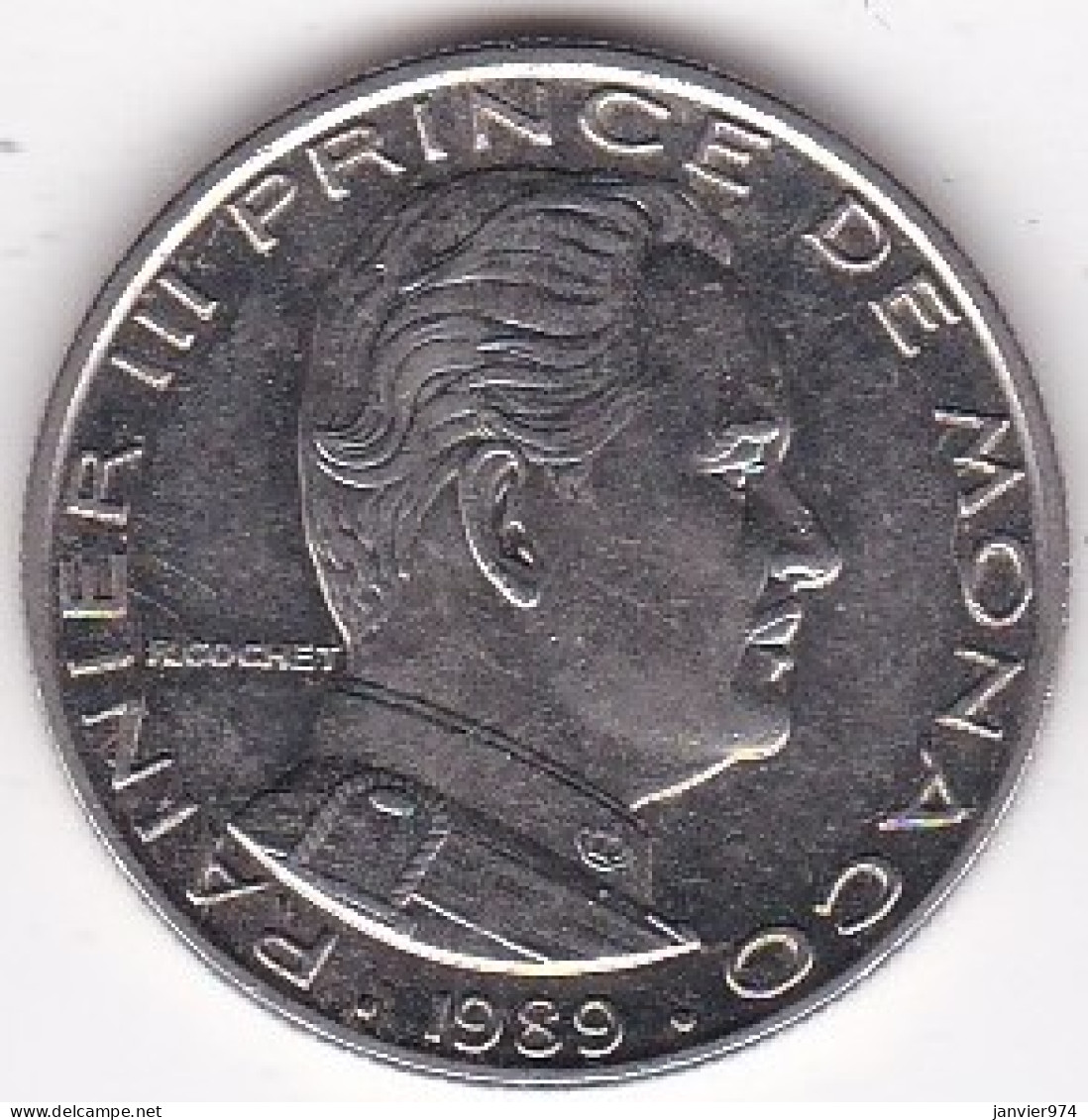 Monaco . 1 Franc 1989 Rainier III, En Nickel - 1960-2001 Franchi Nuovi