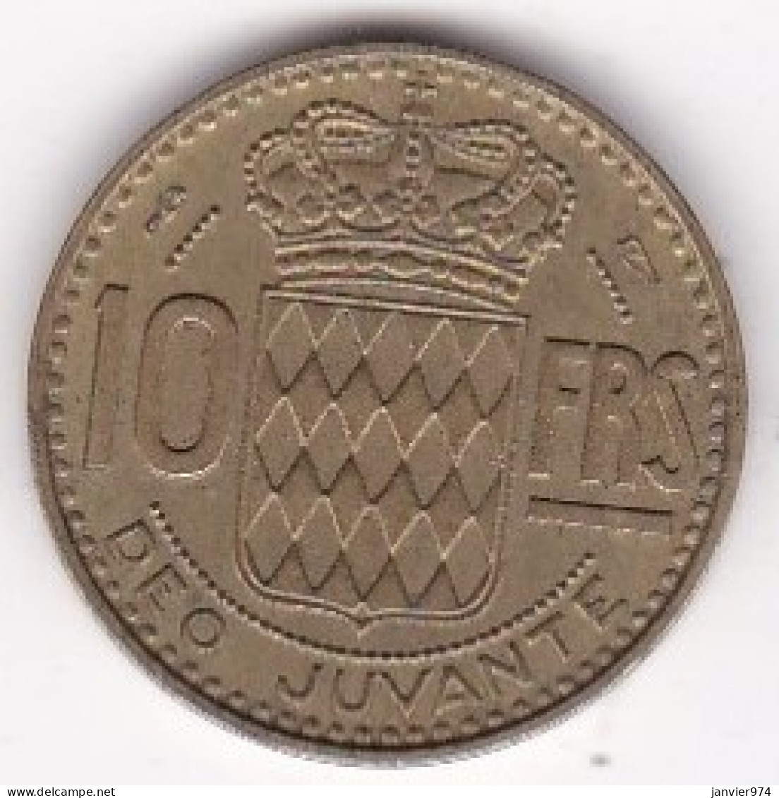 Monaco. 10 Francs 1951 . Rainier III , En Cupro Aluminium - 1949-1956 Oude Frank