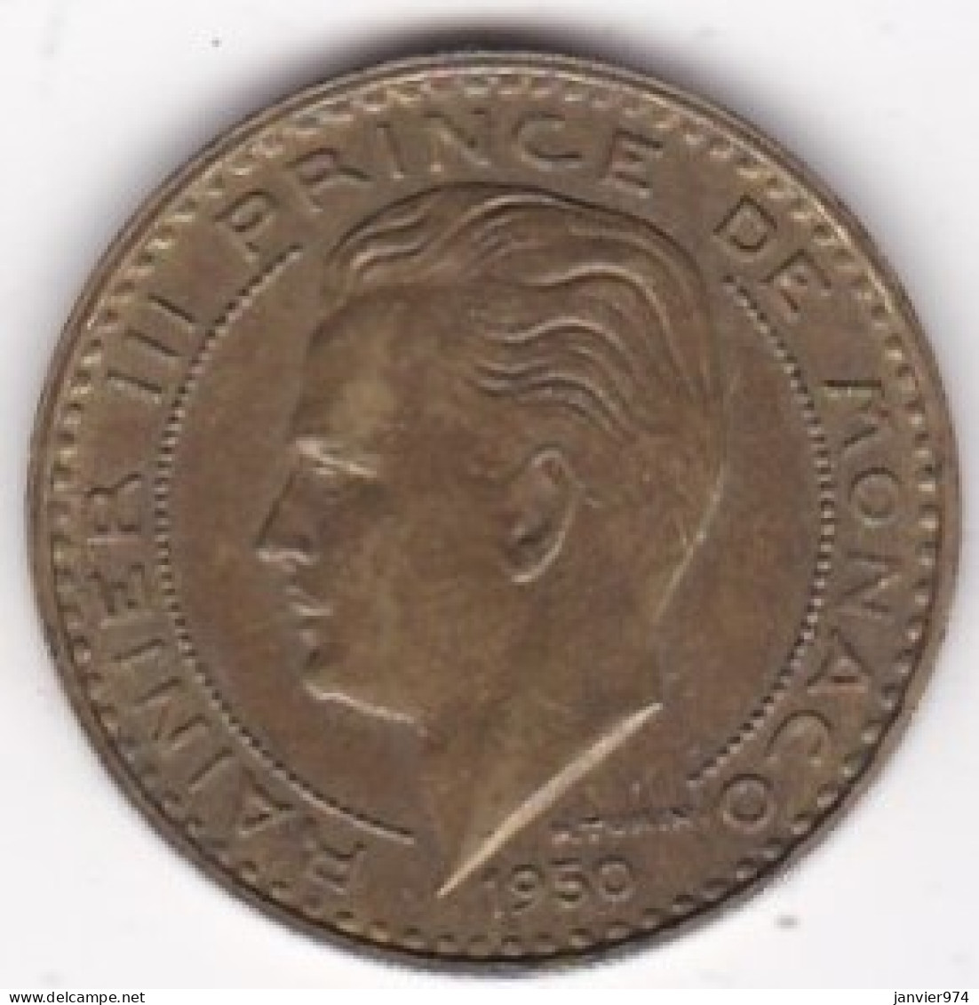 Monaco. 20 Francs 1950 . Rainier III , En Cupro Aluminium - 1949-1956 Franchi Antichi