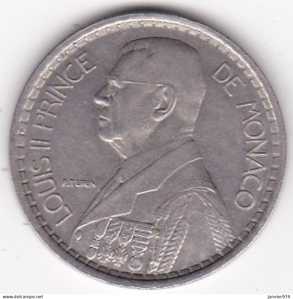 Monaco. 20 Francs 1947. Louis II, En Cupronickel - 1922-1949 Louis II