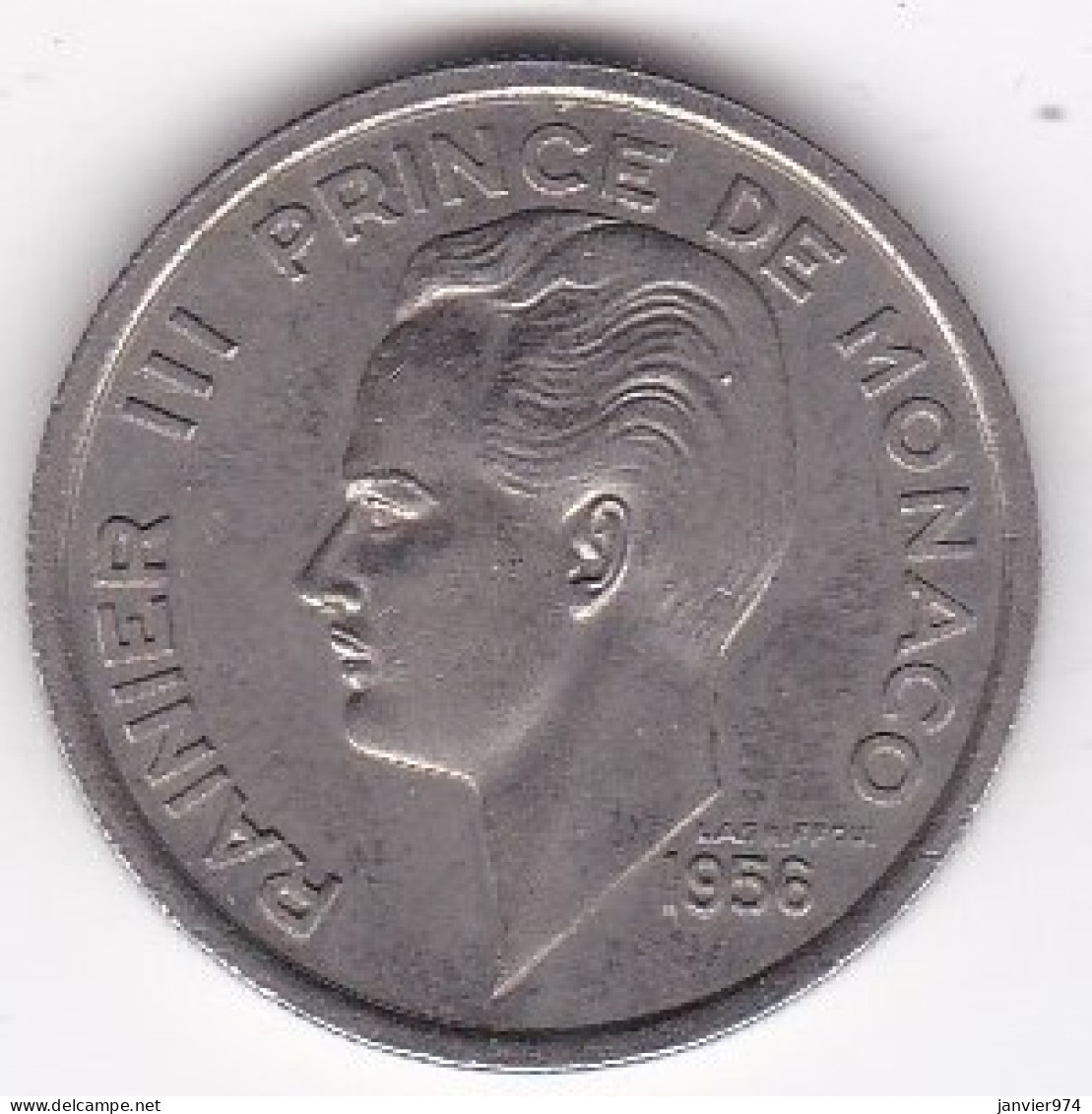 Monaco . 100 Francs 1956, Rainier III, En Cupronickel - 1949-1956 Oude Frank