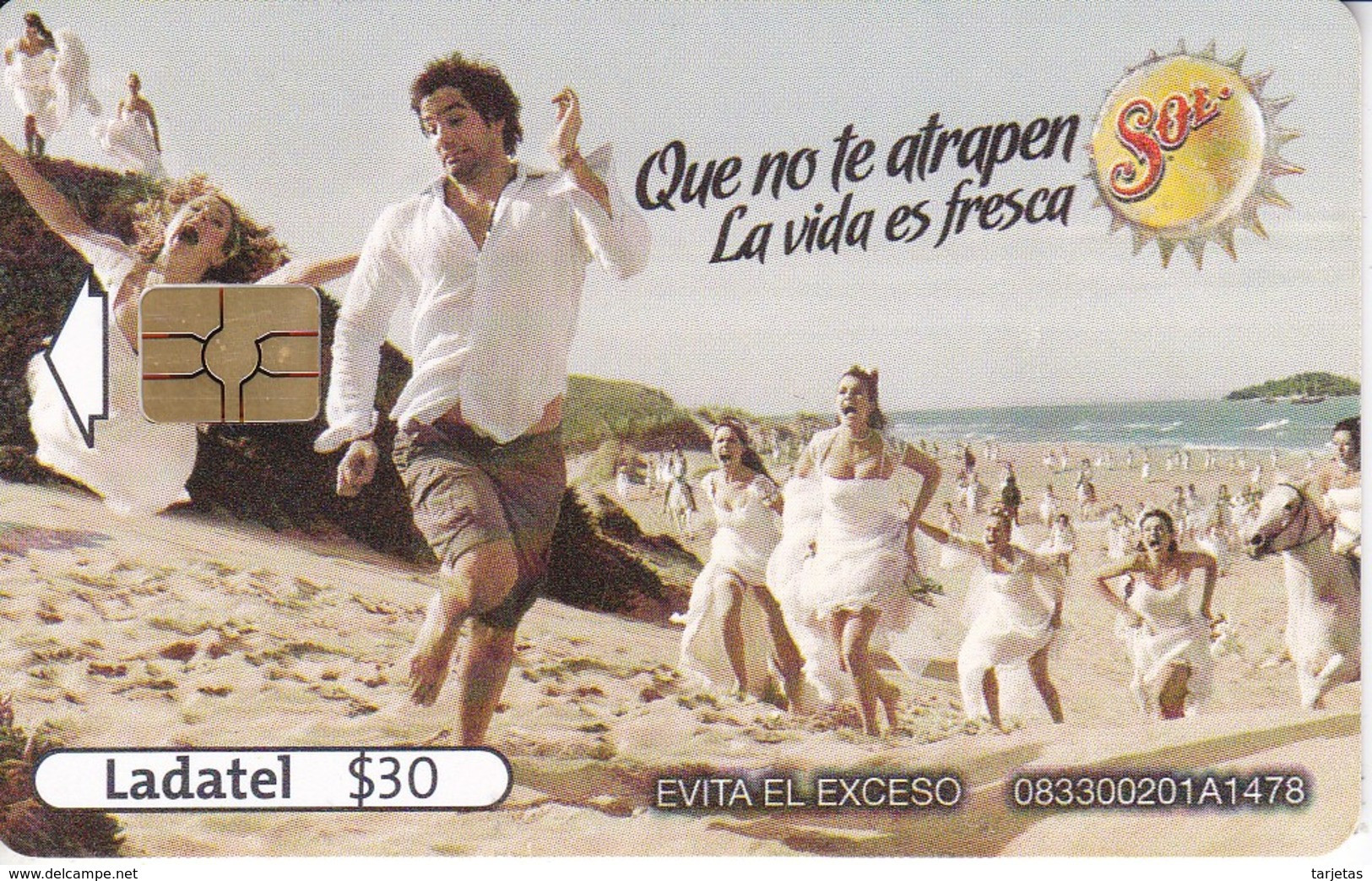 TARJETA DE MEXICO DE CERVEZA SOL  (BEER) - Reclame