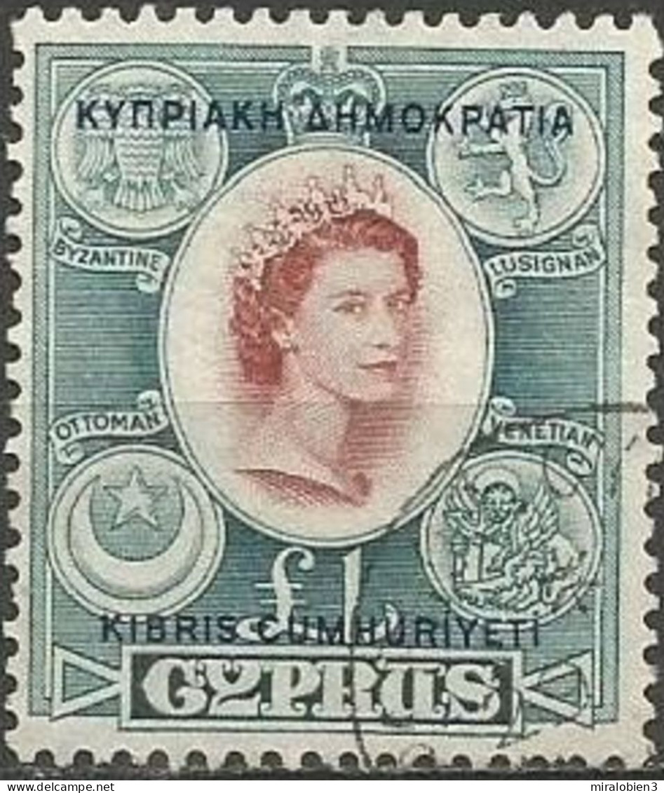 CHIPRE COLONIA BRITANICA YVERT NUM. 185 USADO - Cyprus (...-1960)
