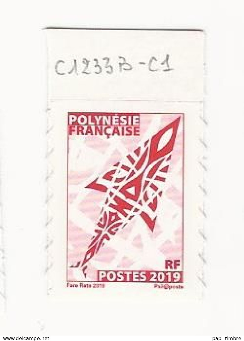 Polynésie - 2019 Série Courante. Emblème Postal - N°1233B ** - Ungebraucht