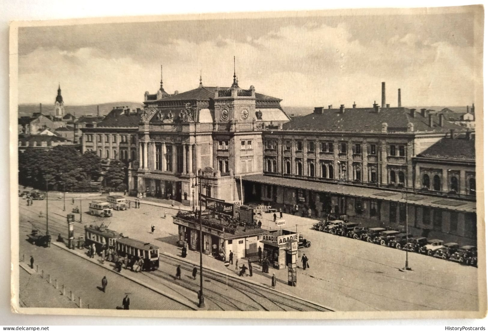 Brünn, Bahnhof, Strassenbahn, 1936 - Czech Republic