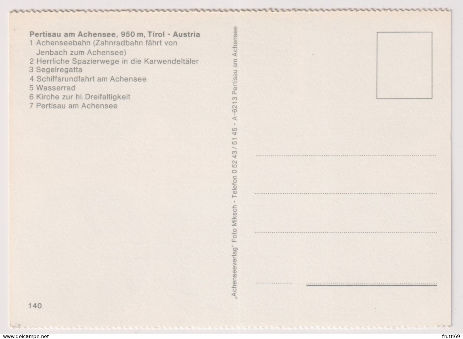 AK 198822 AUSTRIA - Pertisau Am Achensee - Pertisau