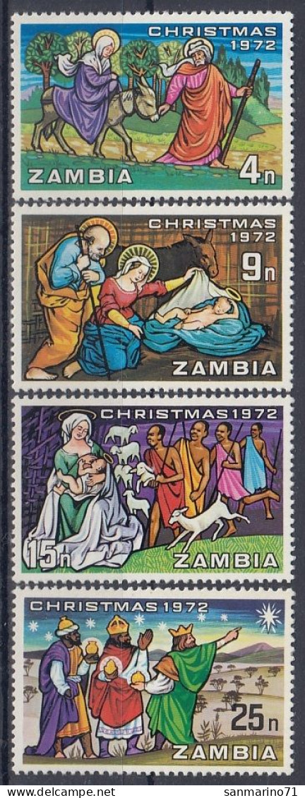 ZAMBIA 93-96,unused,Christmas 1972 (**) - Zambia (1965-...)