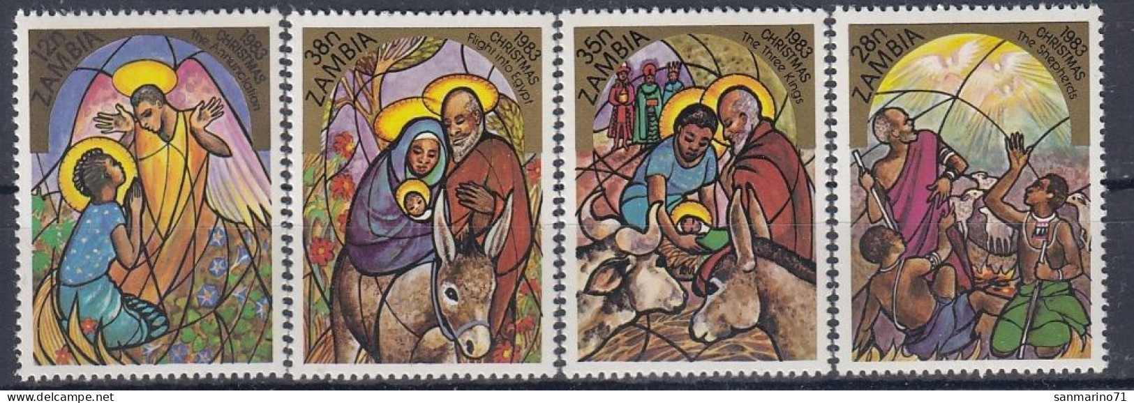 ZAMBIA 302-305,unused,Christmas 1983 (**) - Zambia (1965-...)