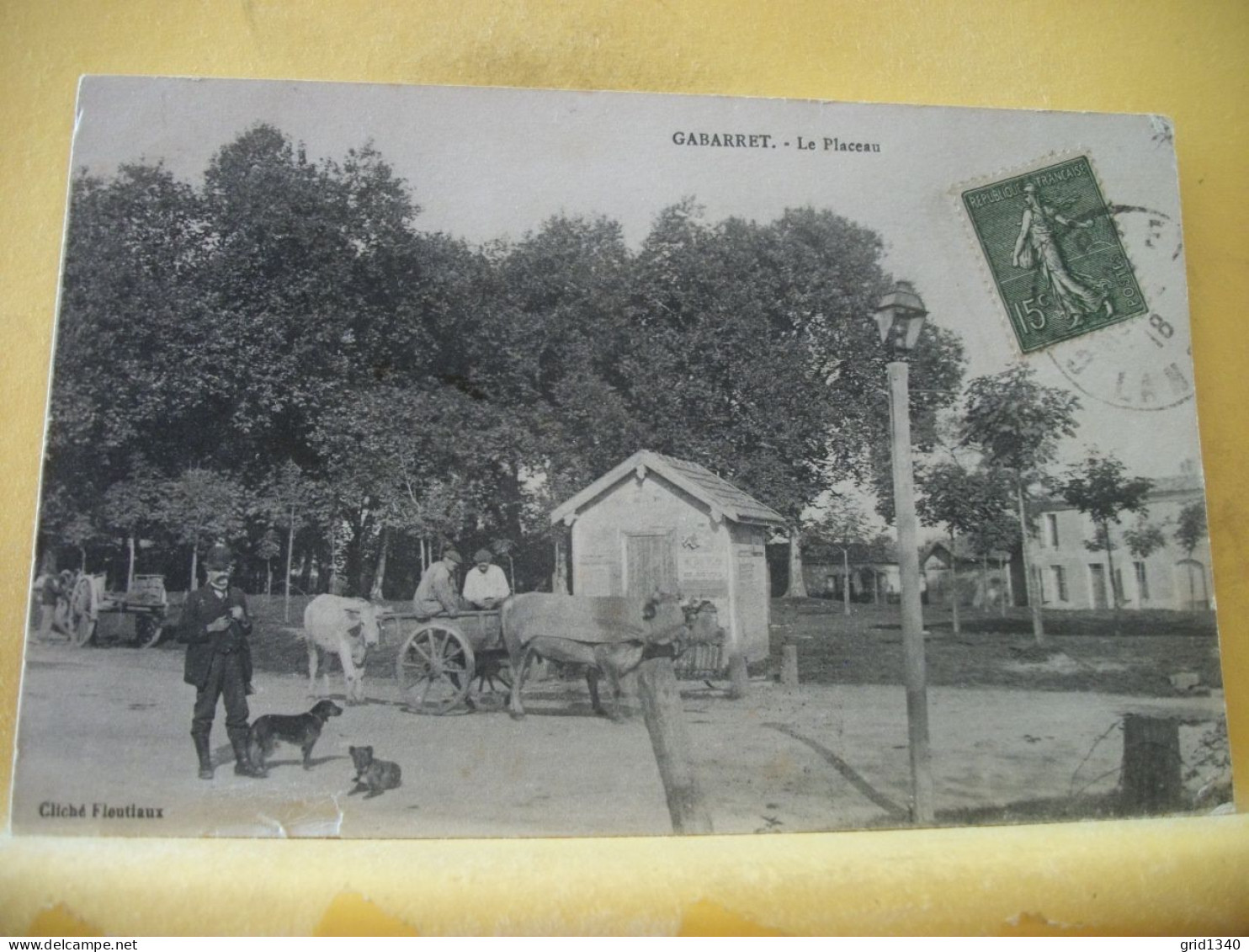 40 1134 CPA 1918 - 40 GABARRET - LE PLACEAU - ANIMATION. ATTELAGE - Gabarret