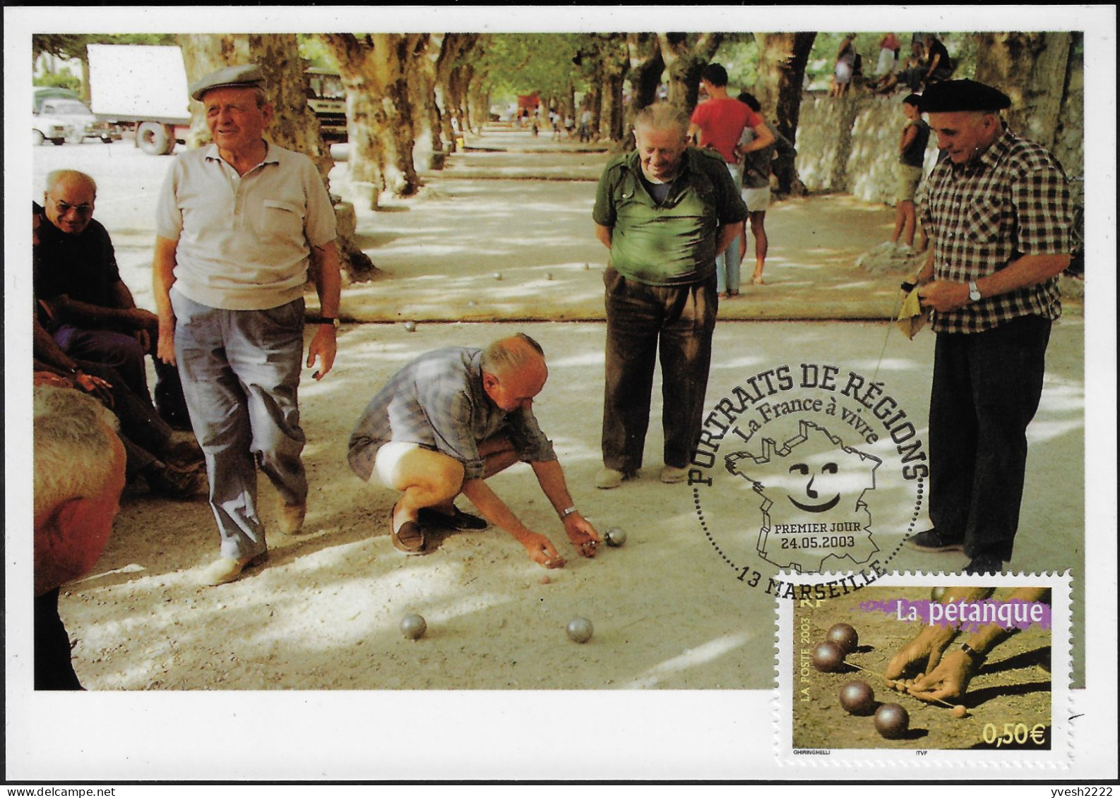 France 2003 Y&T 3564 Sur Carte Maximum. La Pétanque - Boule/Pétanque