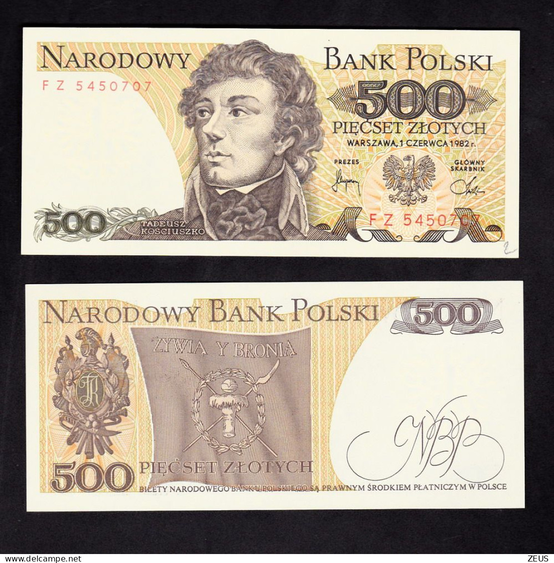 POLONIA  500 ZLOTYCH 1982 PIK 145D FDS - Pologne