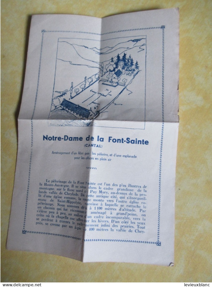 Notre-Dame de la Font-Sainte( Cantal)/Collecte de dons/Aménagement d'un abri pour les Pèlerins/Vers 1930-1950     PGC553