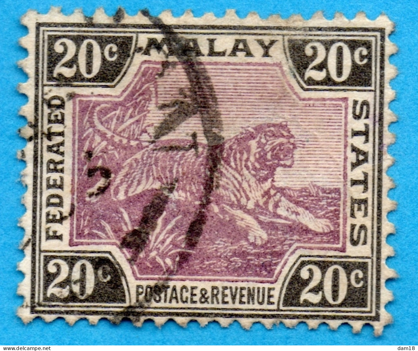 MALAISIE FEDERATED MALAY STATES N° 21 (YT) COTE YT 2008 =  18,50 EUROS - Federated Malay States